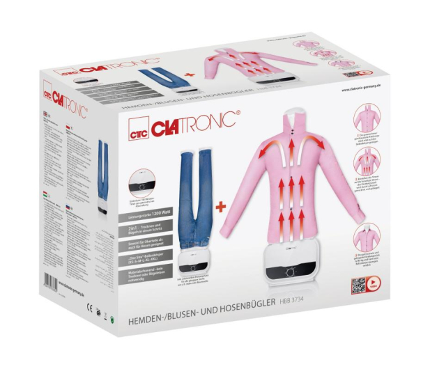 Clatronic Manekin do prasowania koszul i spodni HBB 3734 1200 W - 1375421 - zdjęcie 5